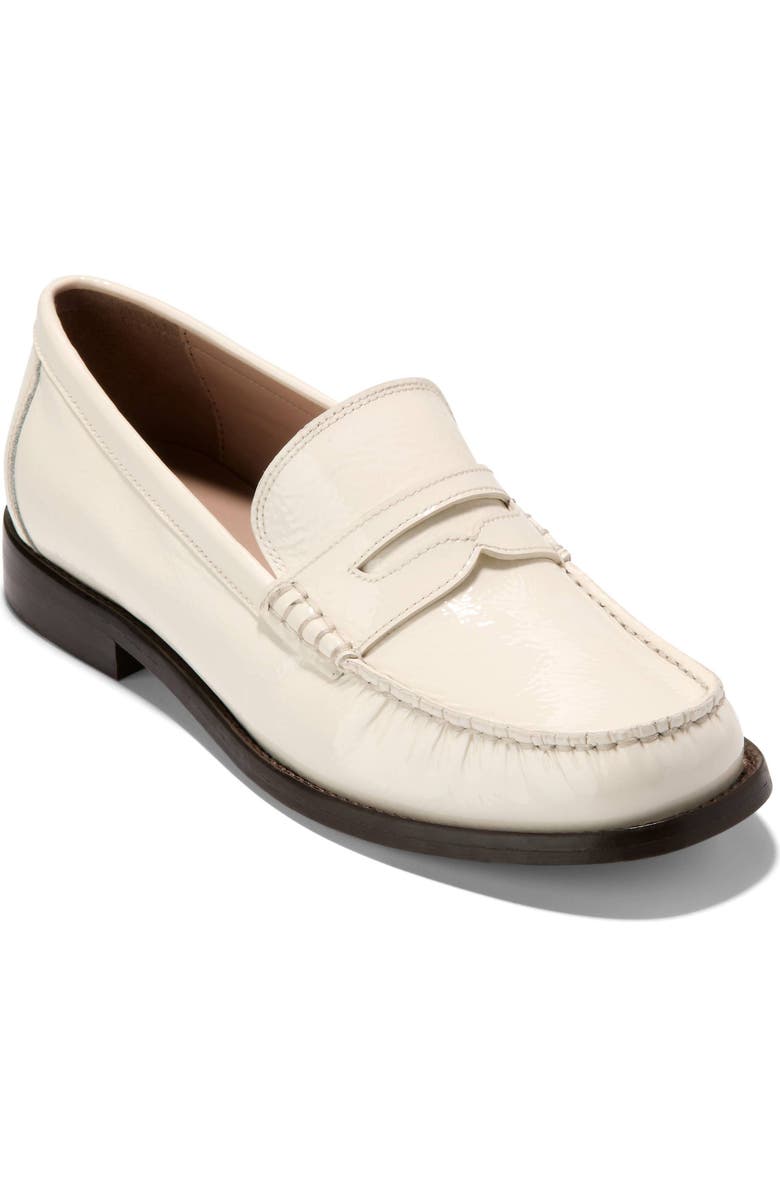 Cole Haan Lana Luxe Penny Loafer, Main, color, Ivory Crinkle Patent
