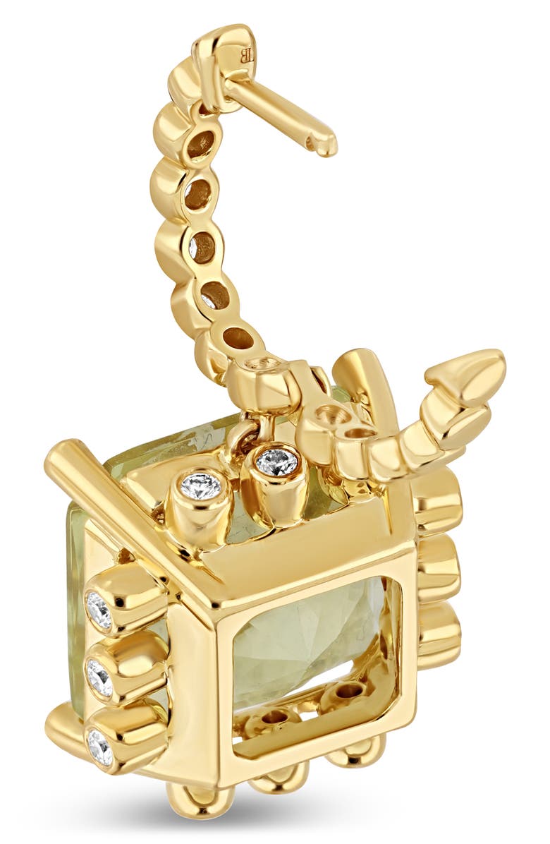 Bony Levy 18K Gold Iris Lemon Quartz & Diamond Drop Earrings, Alternate, color, Yellow