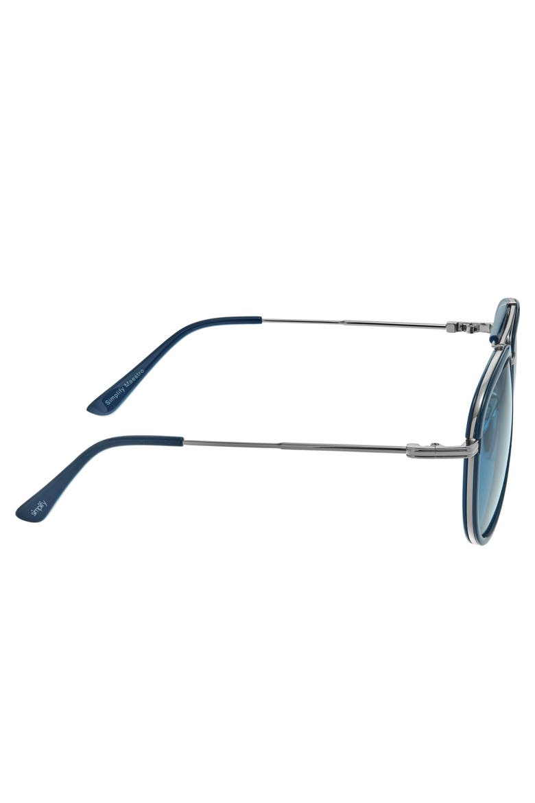Maestro Polarized Sunglasses, Alternate, color, Silver/Blue