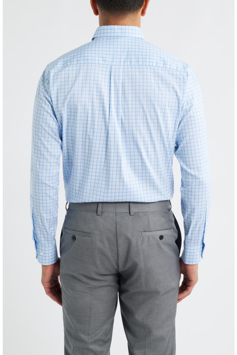 Crown Lite Shadow Check Performance Twill Button-Down Shirt, Alternate, color, COTTAGE BLUE