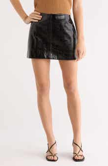 ASTR the Label Savana Faux Leather Miniskirt