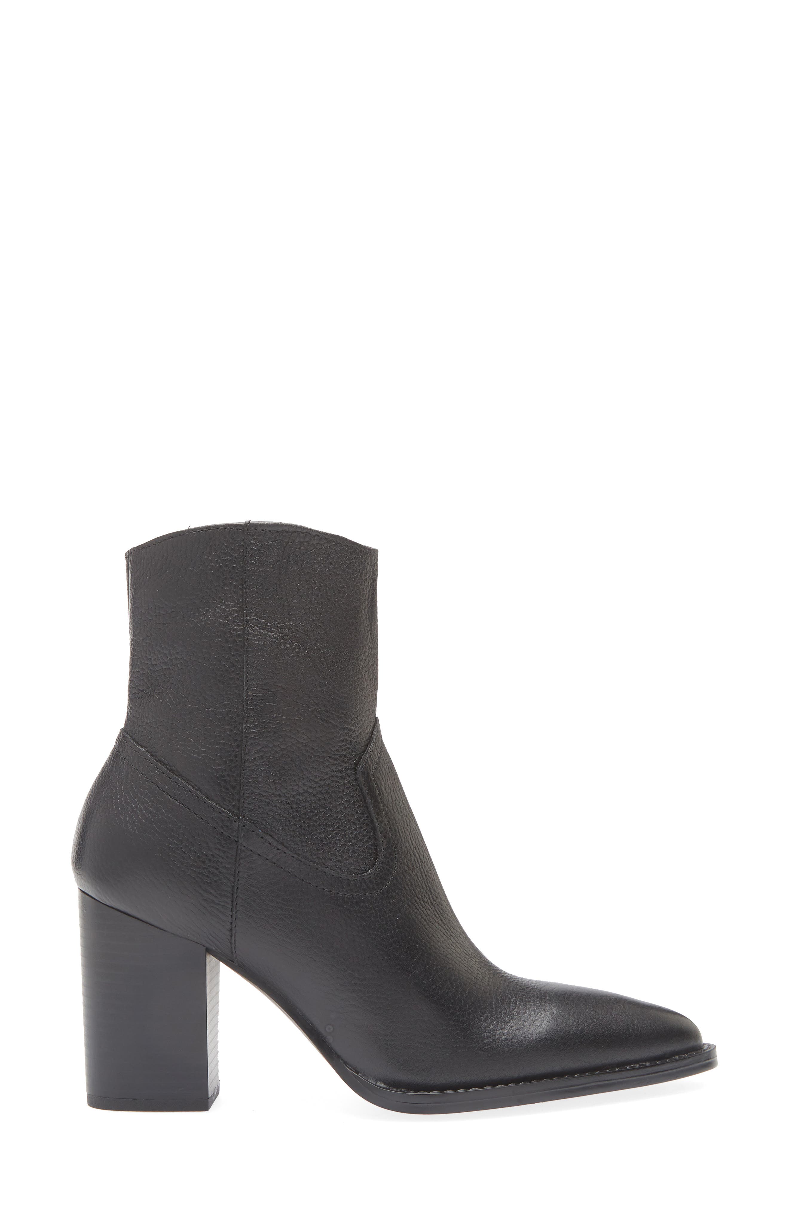 MANGO Aris Pointed Toe Bootie, Alternate, color, Black