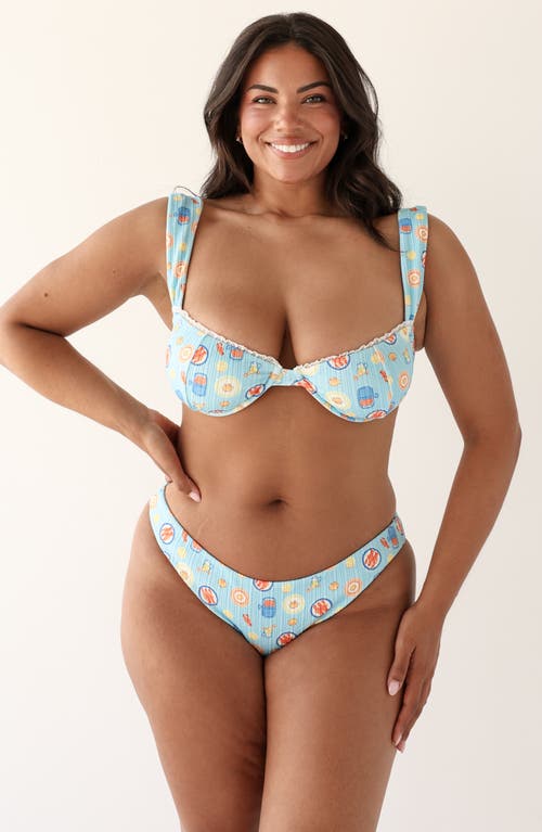 Dippin Daisys Athena Underwire Bikini Top In Blue