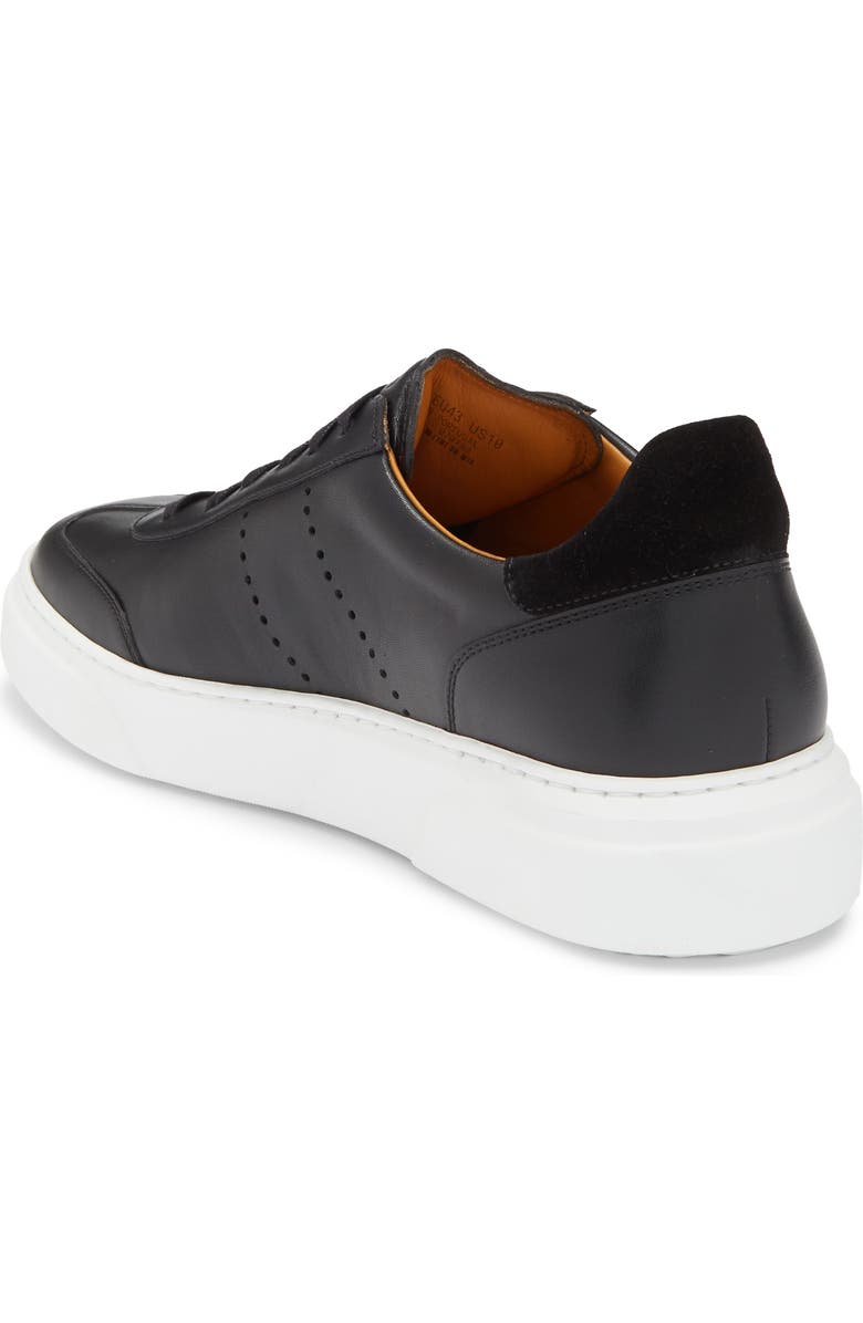 Magnanni Tura Low Top Sneaker, Alternate, color, Black Smooth