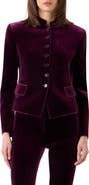 Akris Deva Fitted Velvet Neoprene Jacket
