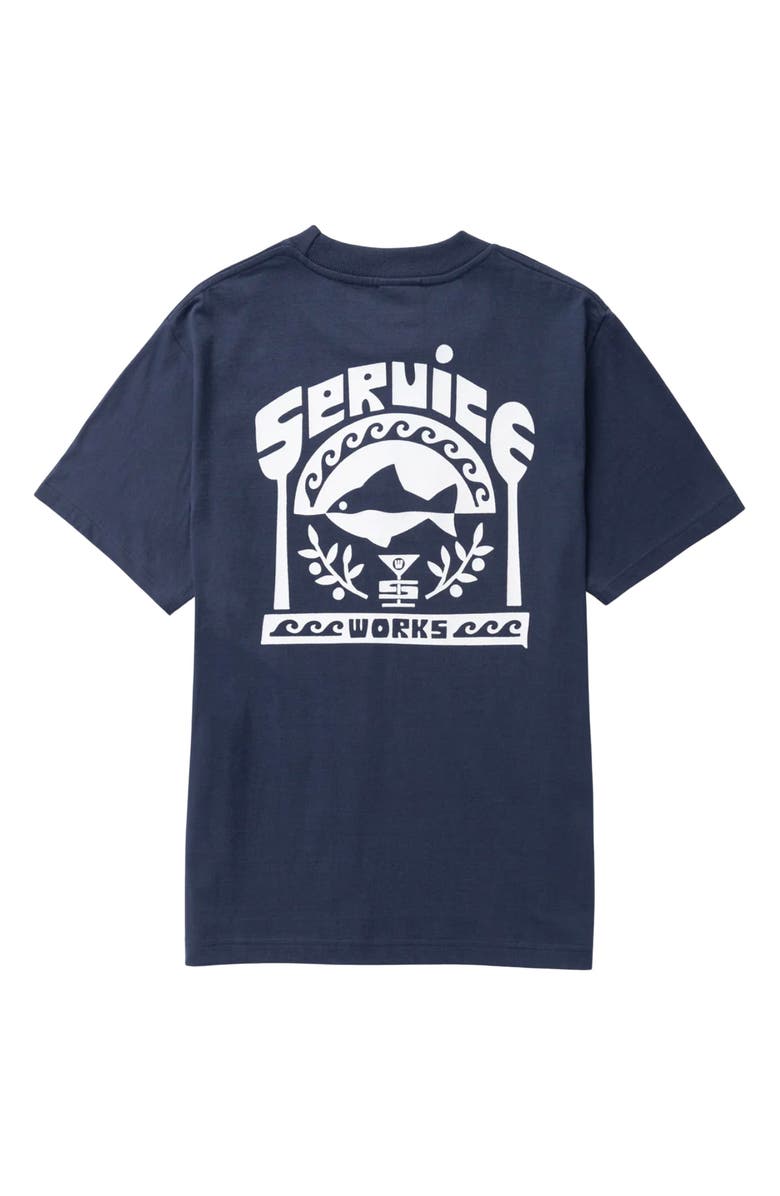 Service Works Milos Graphic T-Shirt, Alternate, color, Navy