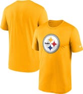 Nike Men's Nike  Gold Pittsburgh Steelers Legend Logo Performance T-Shirt