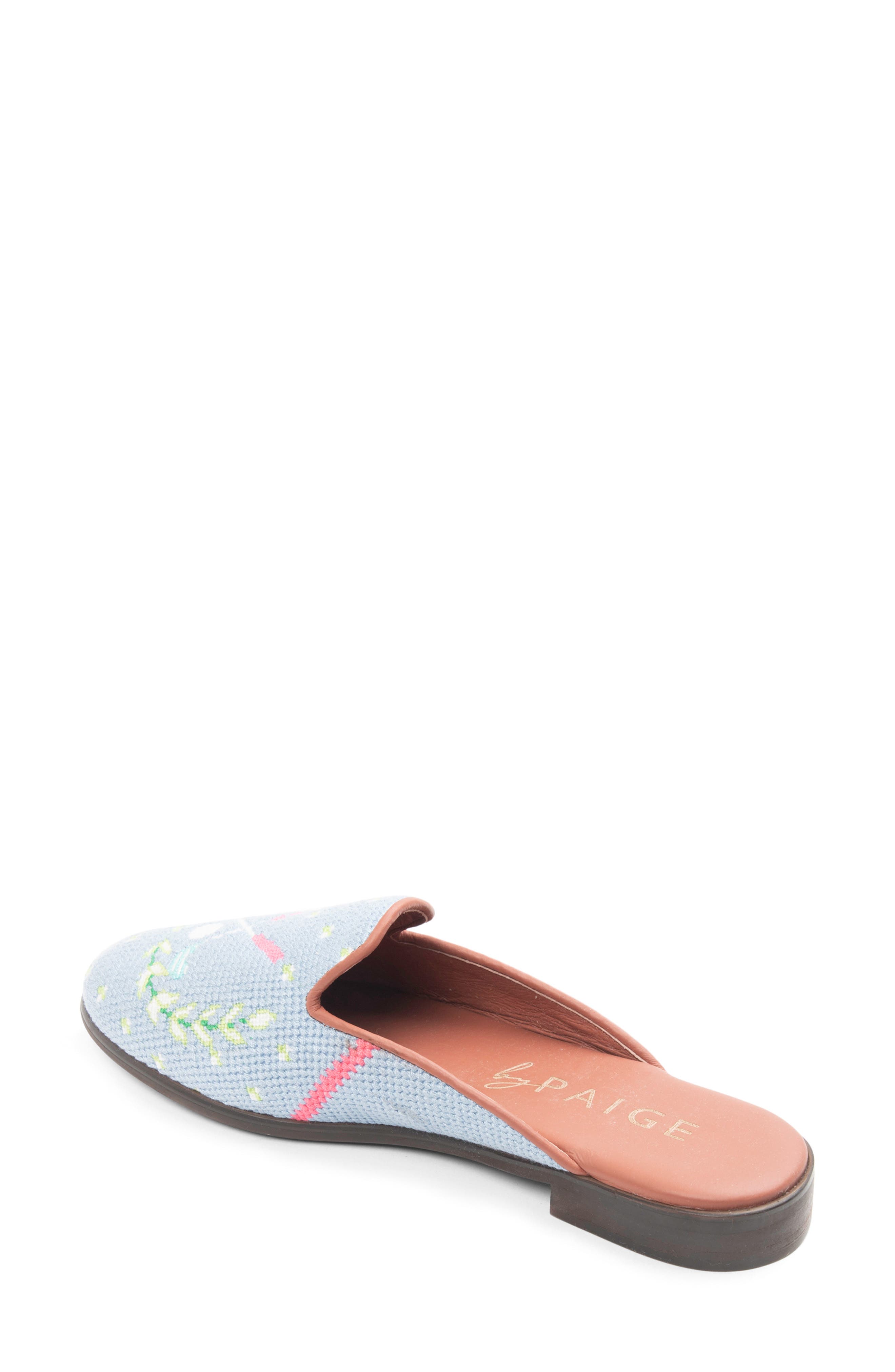 ByPaige Needlepoint Mule, Alternate, color, Blue