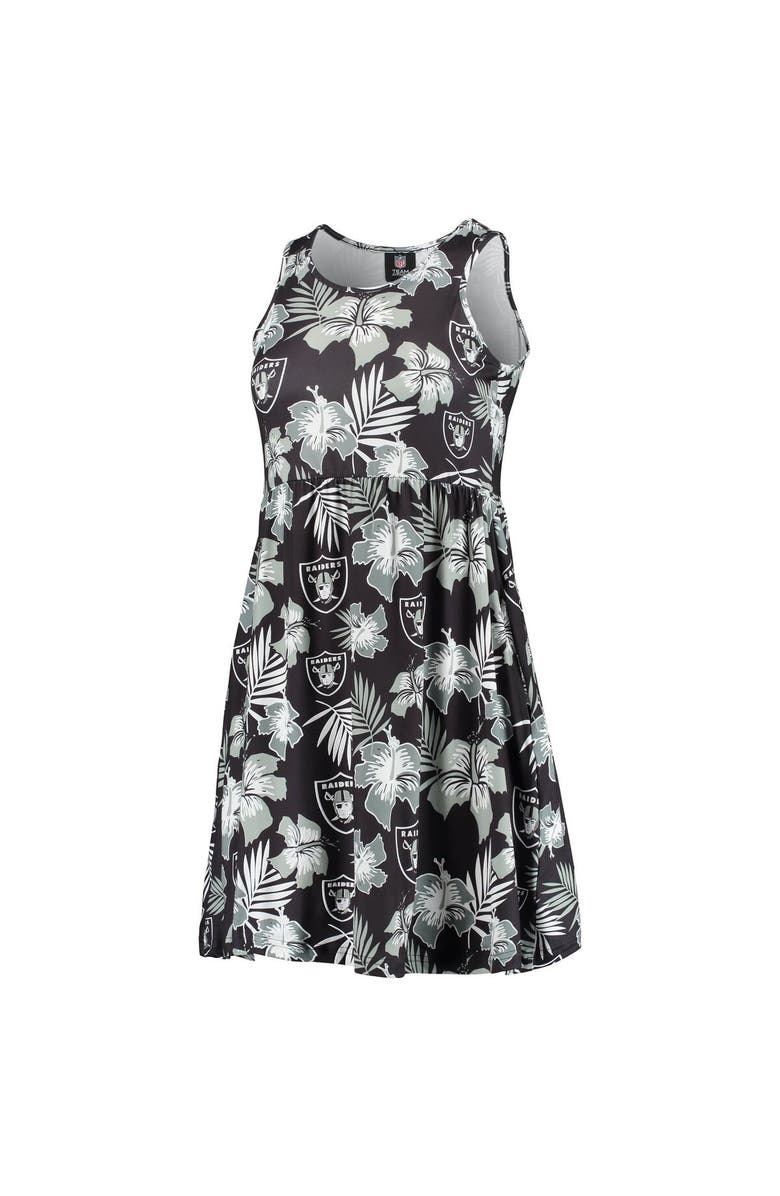 FOCO Women's FOCO Black Las Vegas Raiders Floral Sundress, Alternate, color, 