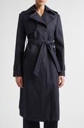 Eleventy Double Breasted Water Resistant Trench Coat