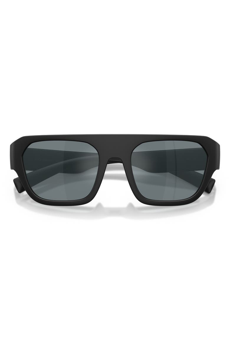 Dolce&Gabbana 54mm Square Sunglasses, Alternate, color, Matte Black / Grey Black
