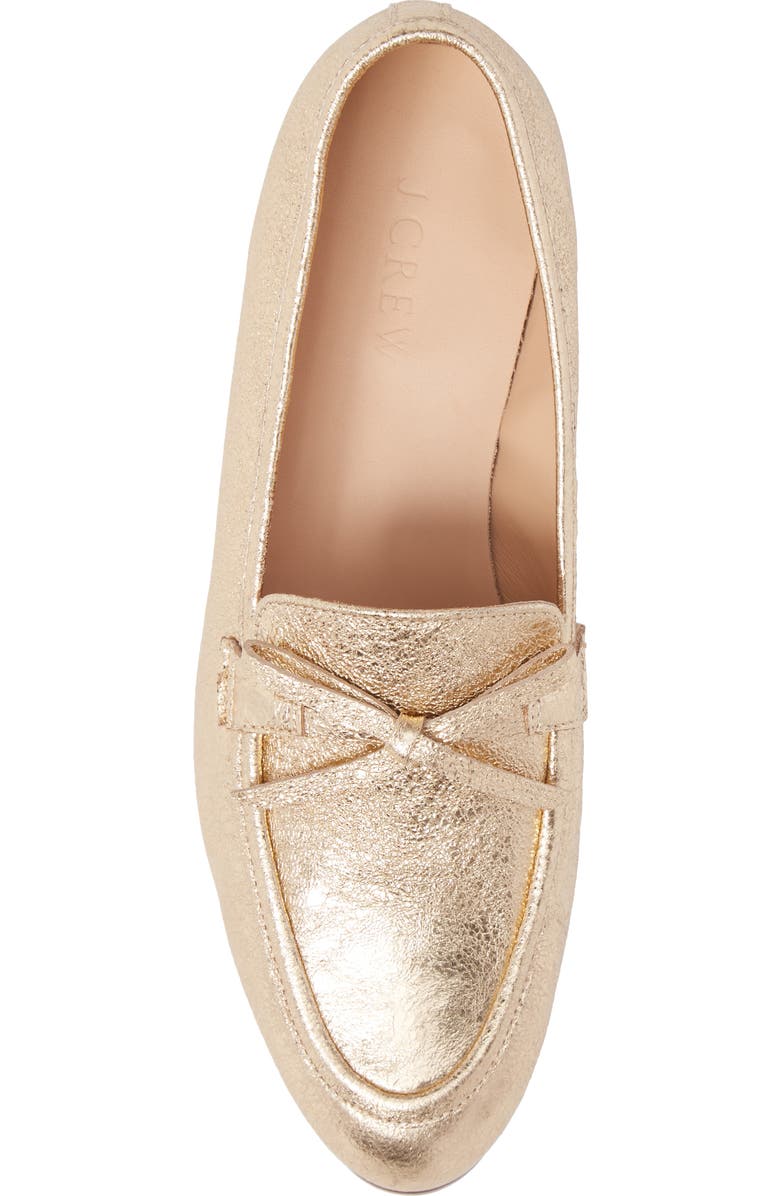 J.Crew J. Crew Metallic Bow Loafer, Alternate, color,
