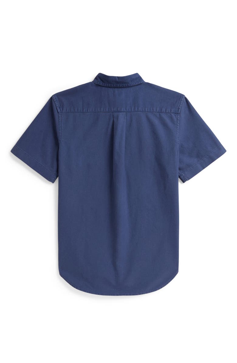 Polo Ralph Lauren Kids' Short Sleeve Cotton Oxford Button-Down Shirt, Alternate, color, Old Royal