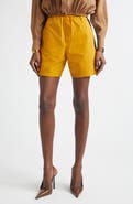Saint Laurent Cassandre Bicolor Cotton Serge Bermuda Shorts