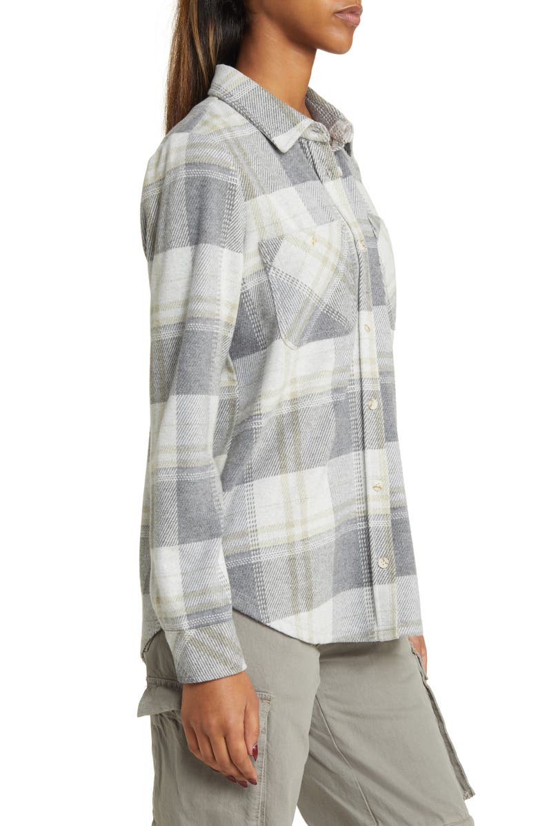 Thread & Supply Plaid Knit Shirt Jacket, Alternate, color,
