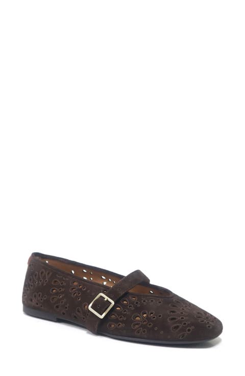 Wini Laser-Cut Mary Jane Flat