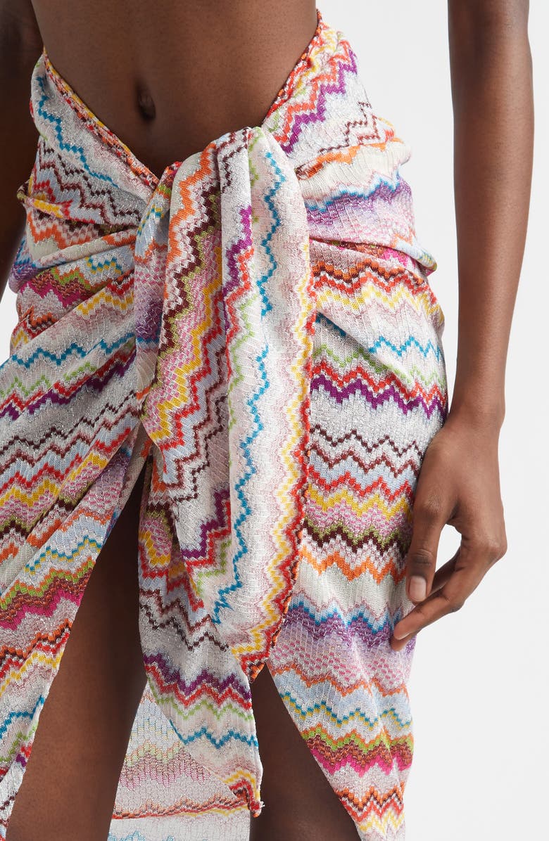 Missoni Zigzag Pareo, Alternate, color, 0001 White Multi