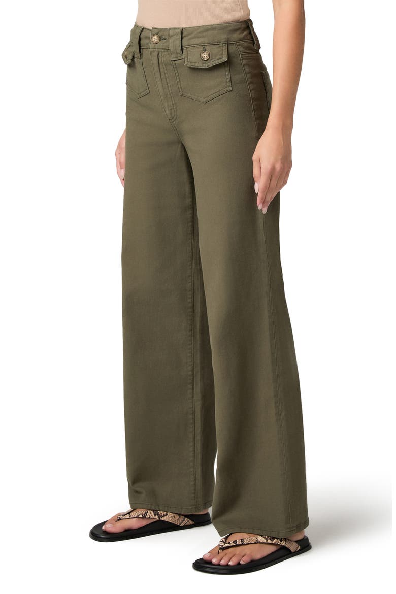 Anessa Flap Pocket High Waist Wide Leg Jeans, Alternate, color, VINTAGE FORESTER GREEN
