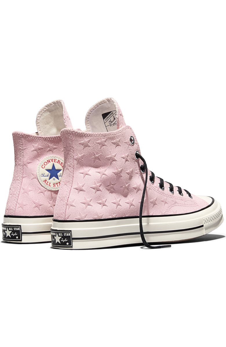 Converse Gender Inclusive Chuck 70 Stars Suede High Top Sneaker, Alternate, color, New Found Bloom/ Egret/ Black