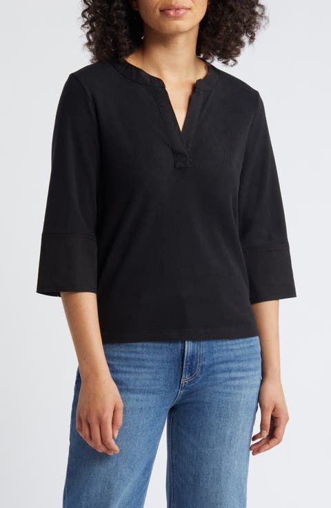 Split Neck Top