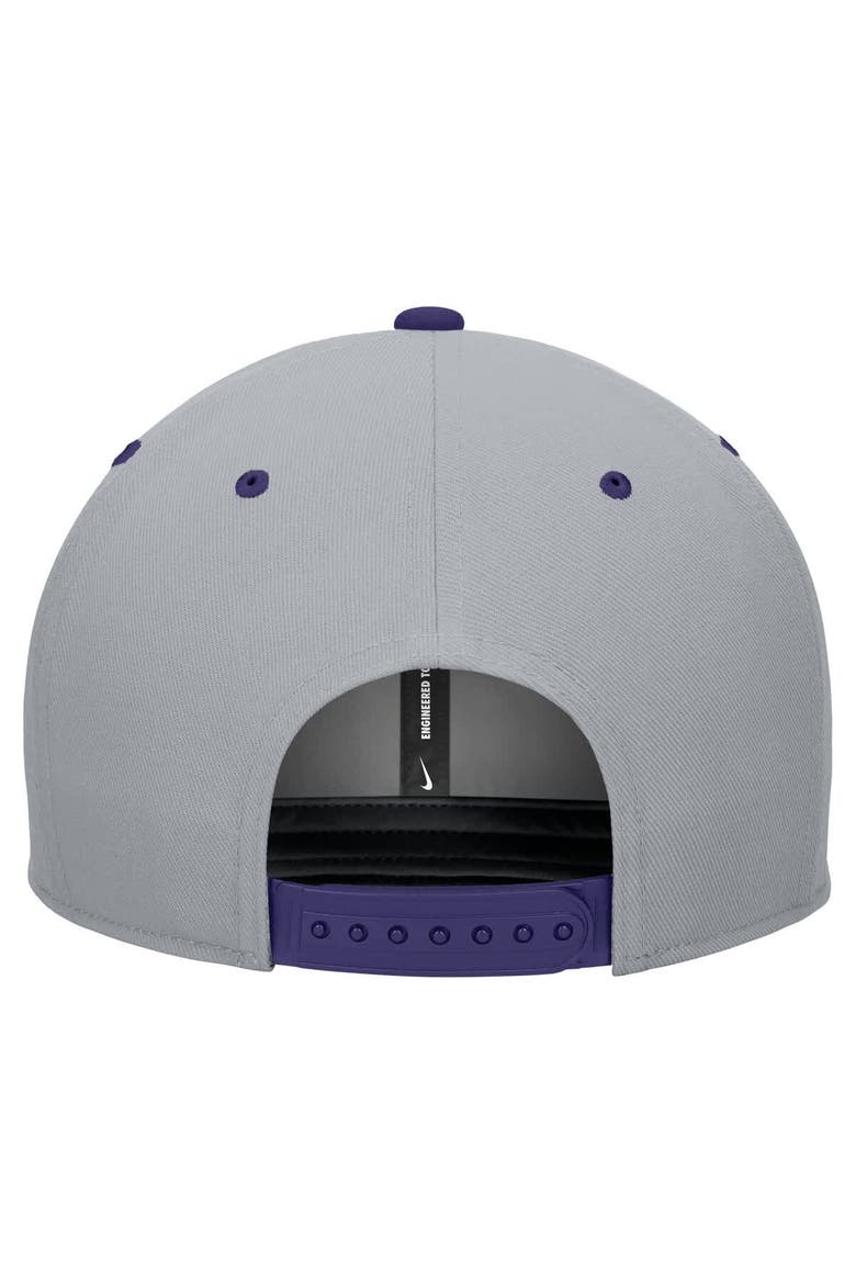 Men's Nike White/Gray TCU Horned Frogs Pro Performance Snapback Hat, Alternate, color, White