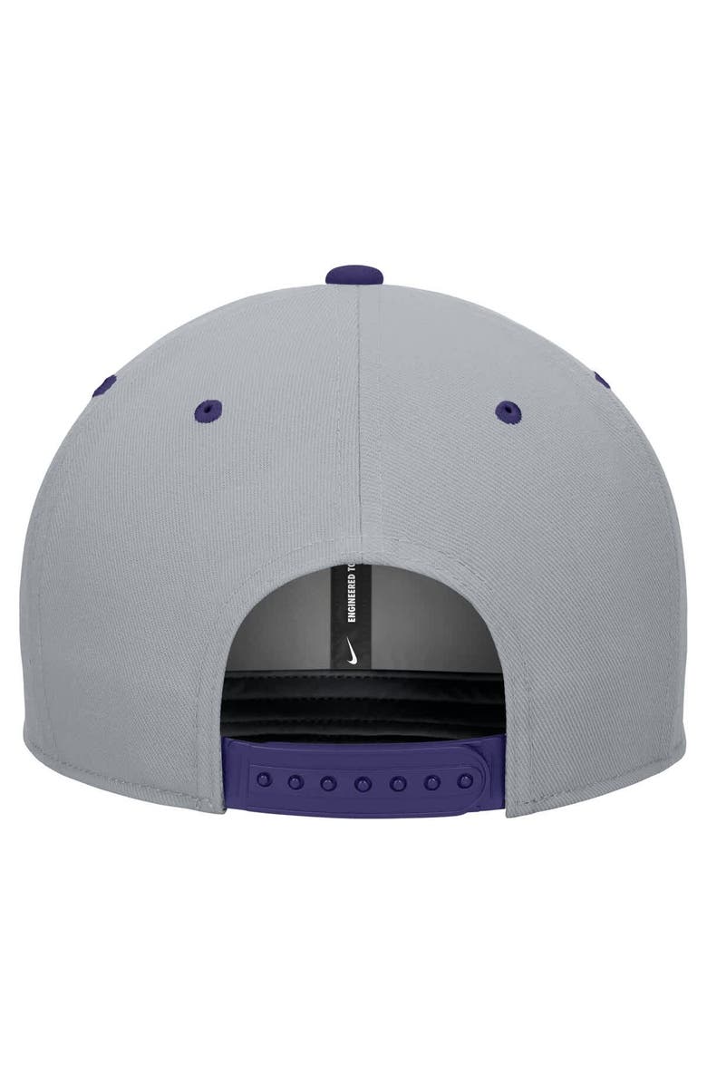 Nike Men's Nike White/Gray TCU Horned Frogs Pro Performance Snapback Hat, Alternate, color, White
