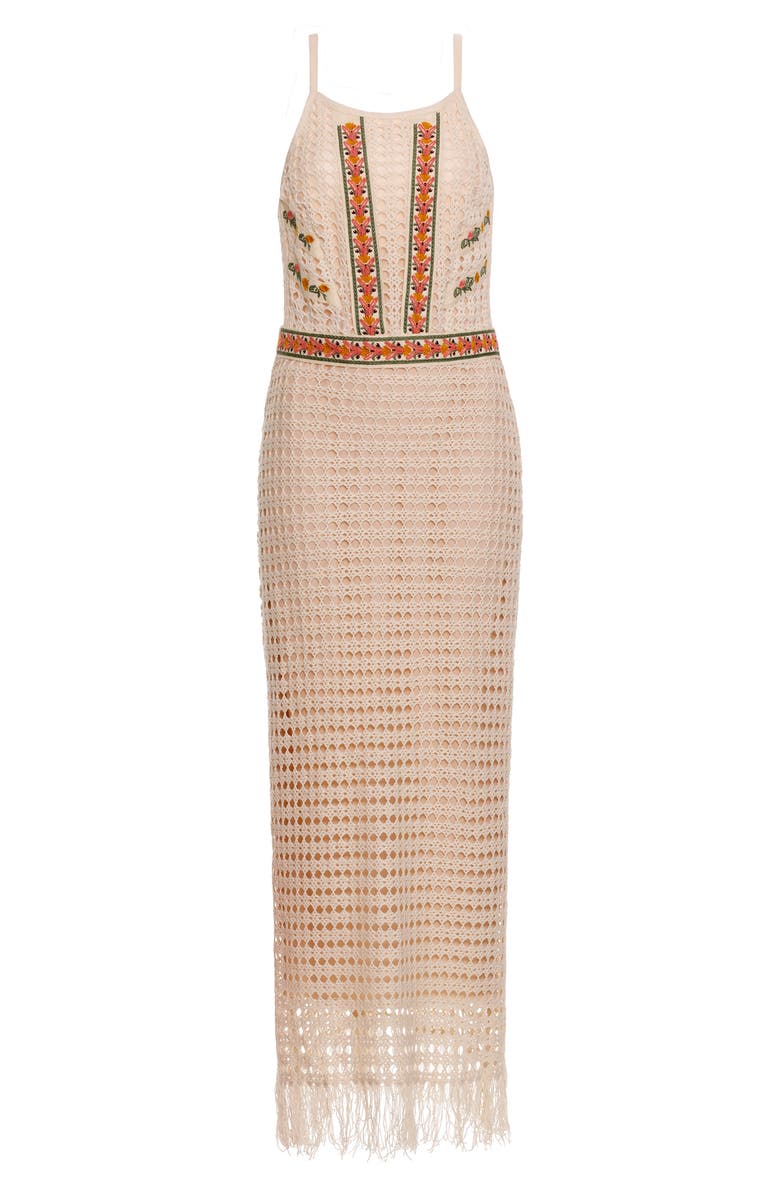 Agua Bendita Lani Harvest Crochet Cover-Up Midi Dress, Alternate, color, 