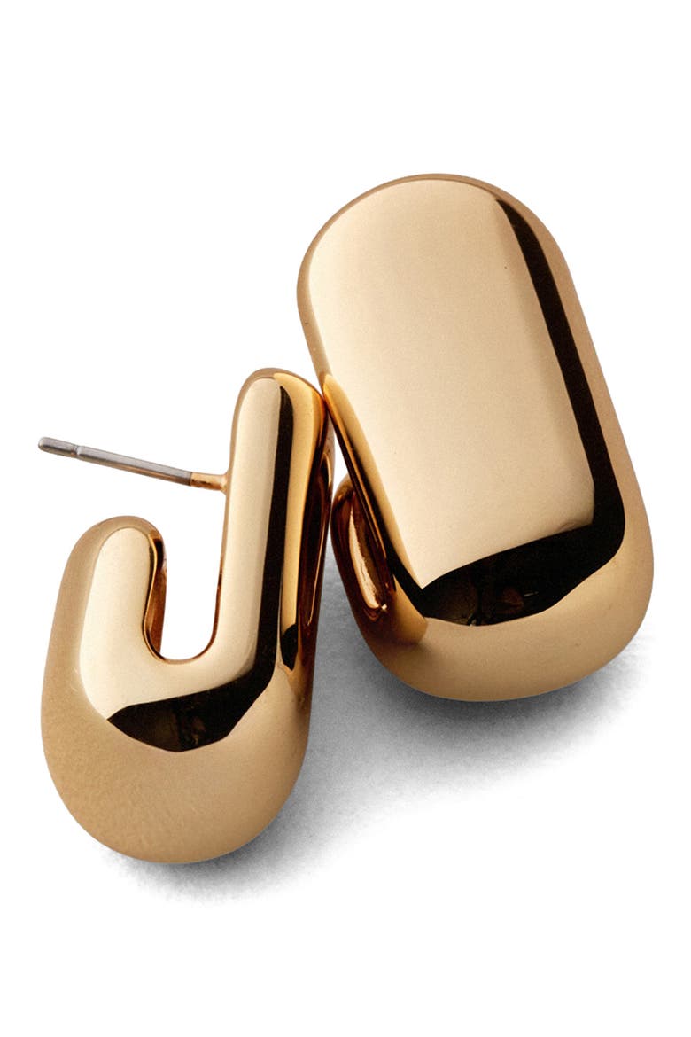 Leon 14k Gold Dipped Hoop Earrings, Alternate, color, HIGH POLISH GOLD