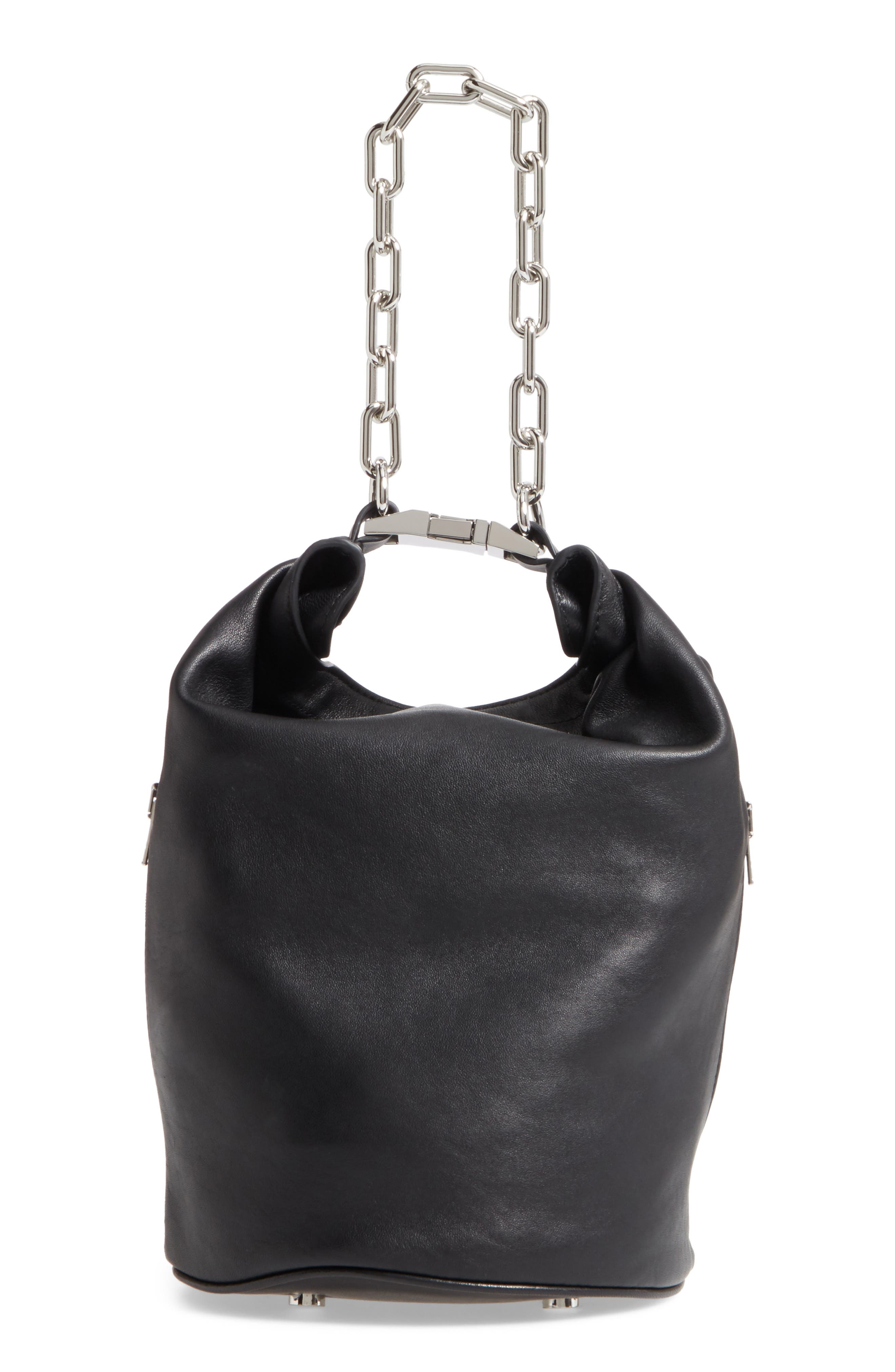 Alexander Wang Attica Leather Bucket Bag, Alternate, color, 