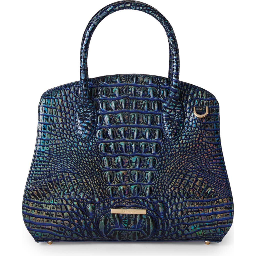 Brahmin Rosetta Croc Embossed Leather Satchel