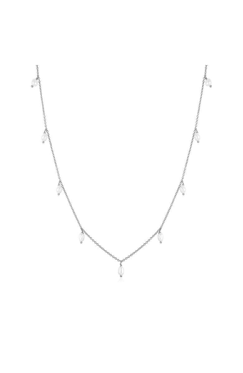 Untamed Petals Angelica Pearl Necklace, Main, color, Silver