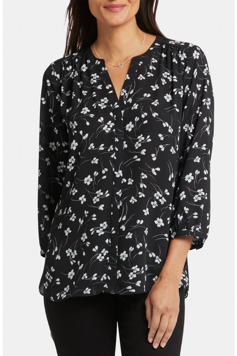 Print Pintuck Top, Main, color, PRIMROSE PATH