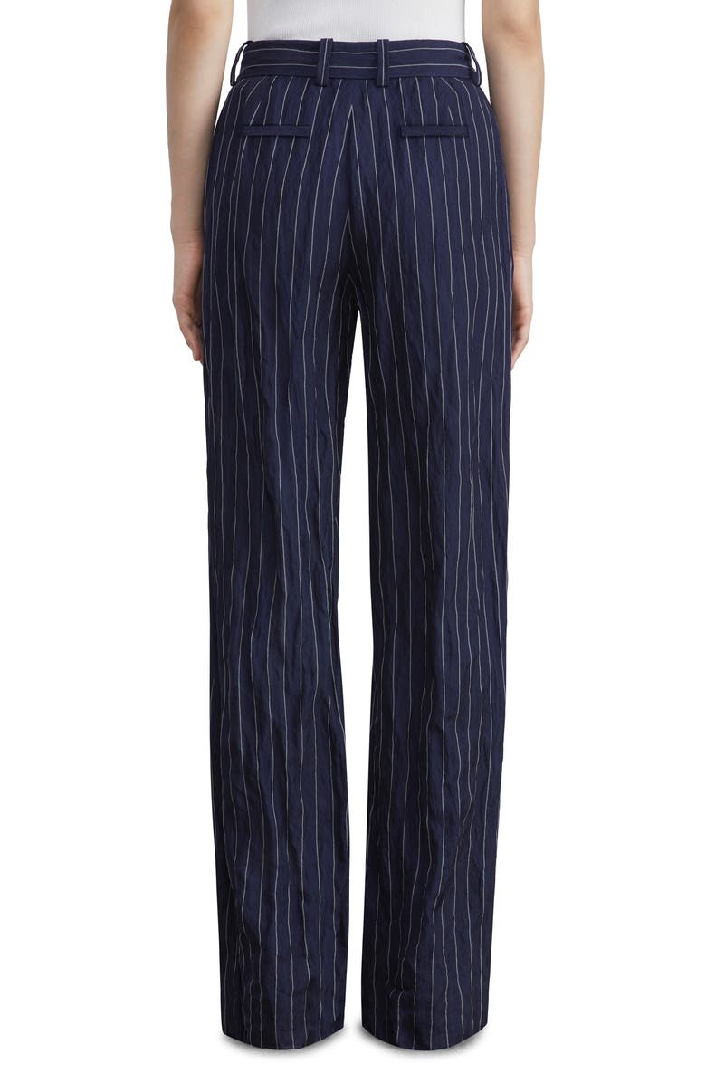 Lafayette 148 New York Sulllivan Metallic Pinstripe Crinkle Pants ...