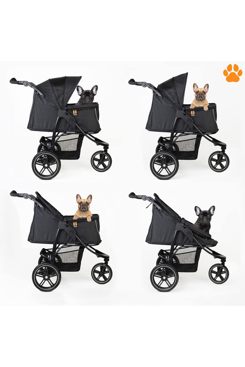 Pet 3 Wheel Stroller For Dog, Cat & Pets Up To 33 Lbs, Alternate, color, Multicolored