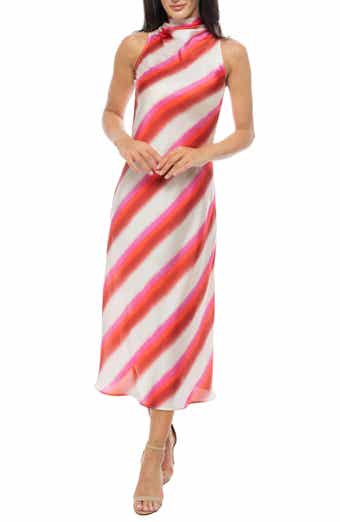 Isaac Mizrahi New York Funnel Neck A-Line Midi Dress