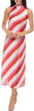 Isaac Mizrahi New York Funnel Neck A-Line Midi Dress