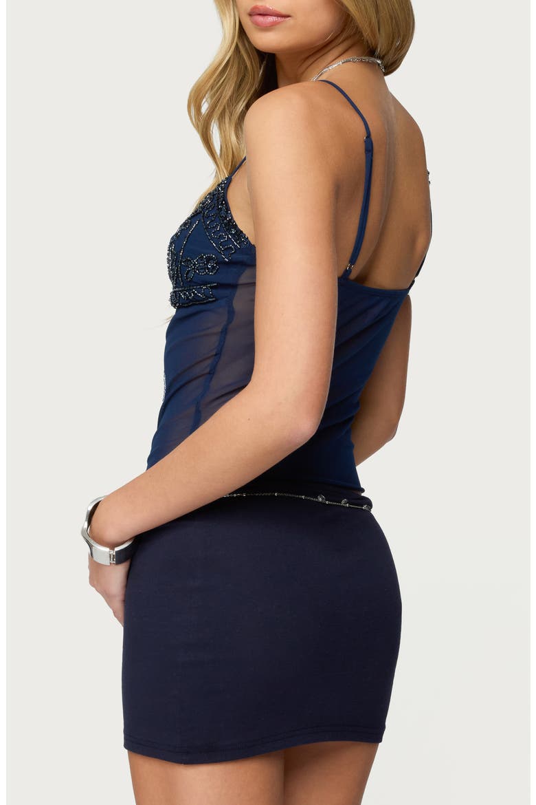 Azelia Beaded Camisole, Alternate, color, NAVY