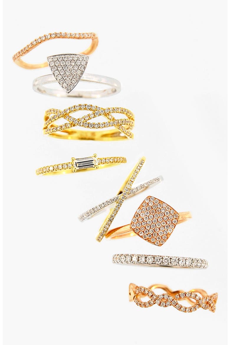 Stackable Large Straight Diamond Band Ring (Nordstrom Exclusive), Alternate, color, WHITE GOLD