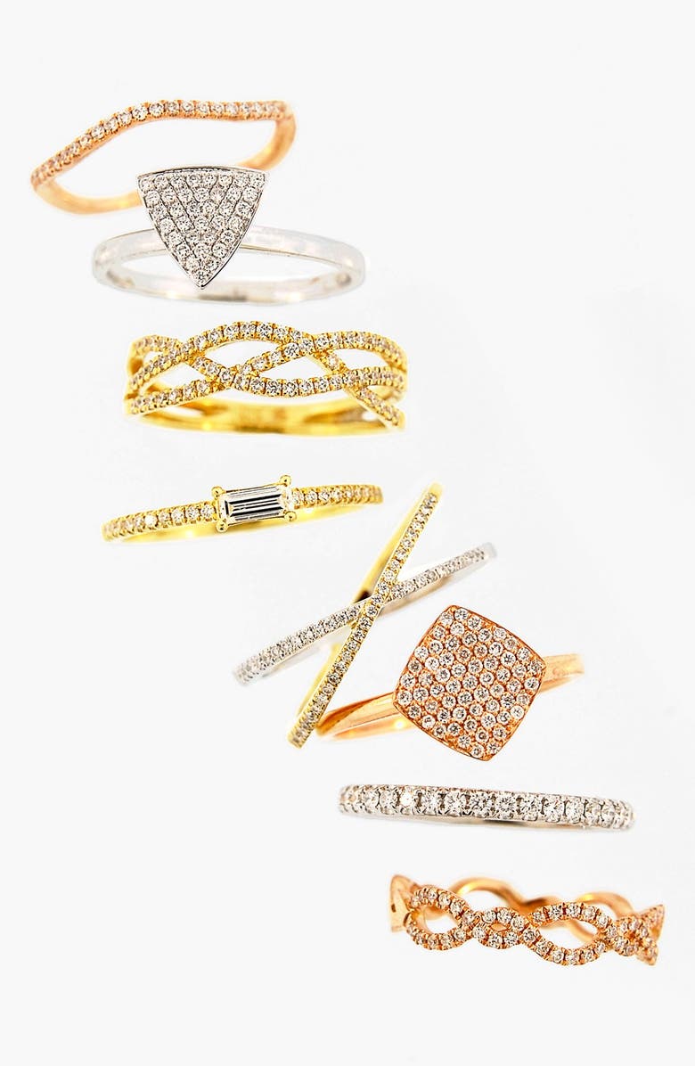 Bony Levy Stackable Large Straight Diamond Band Ring, Alternate, color,