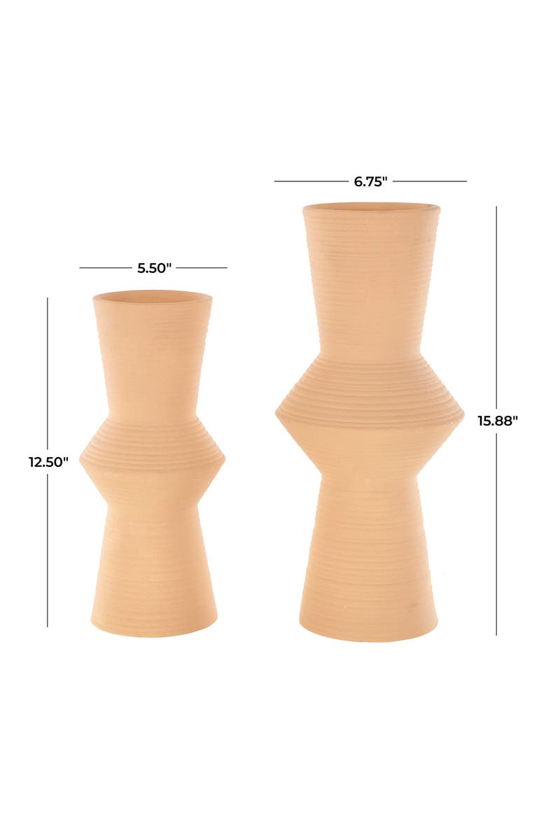 Brown Ceramic Vase - Set of 2, Alternate, color, BROWN