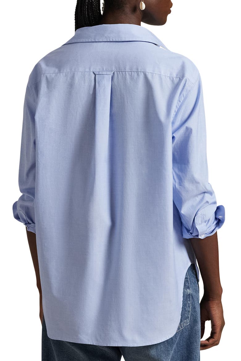 Oversize Button-Up Shirt, Alternate, color, CLASSIC MEDIUM BLUE