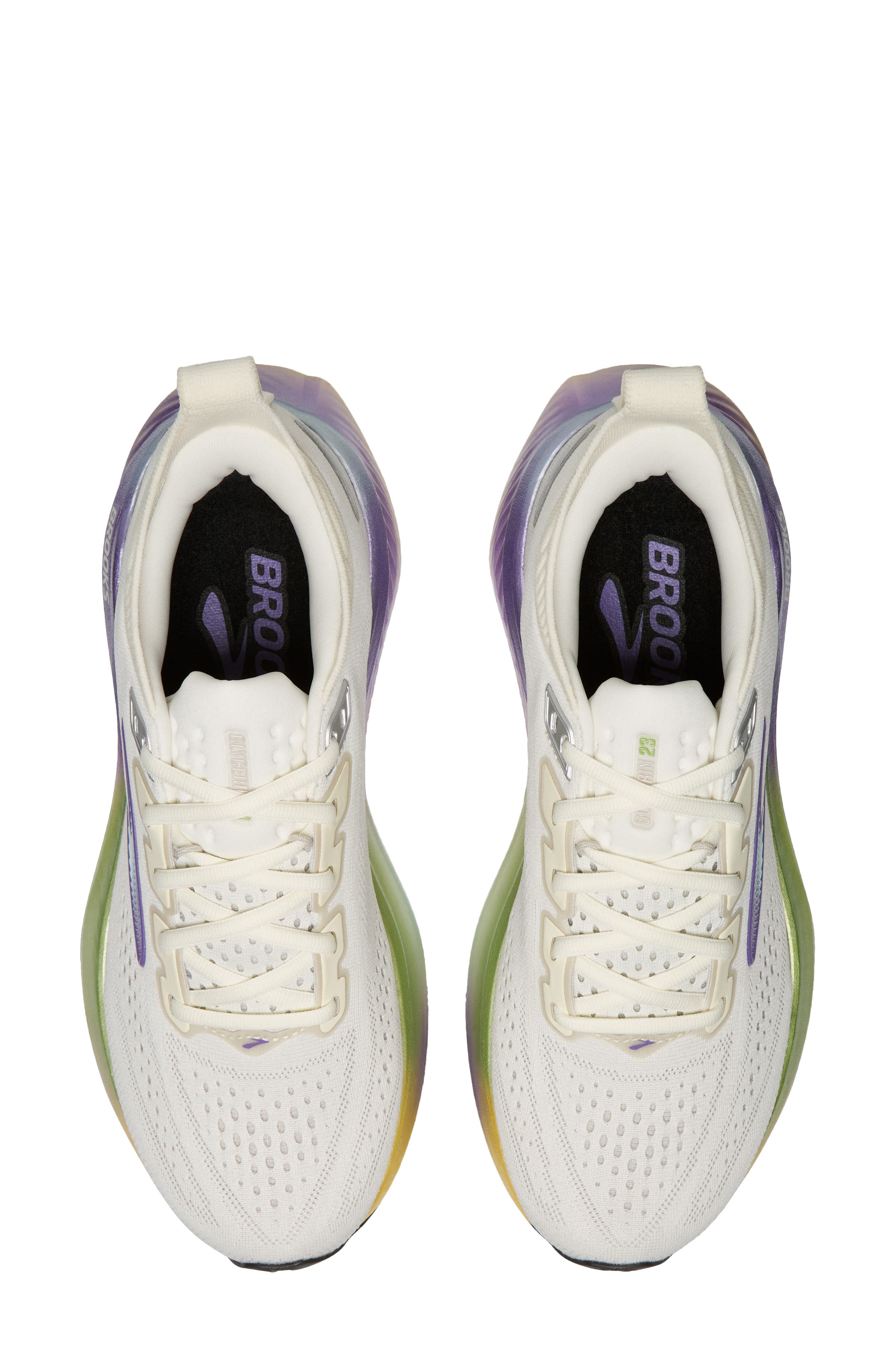 Glycerin 23 Running Shoe, Alternate, color, COCONUT/ CITRON/ BLUE GLOW