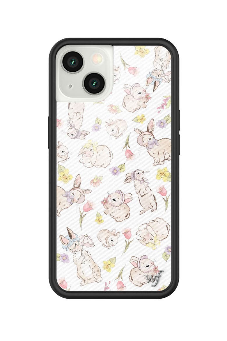 Bunnies in Bonnets iPhone Case, Alternate, color, White