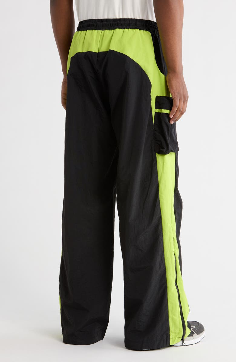 AMERICAN STITCH Two-Tone Parachute Pants, Alternate, color, Black