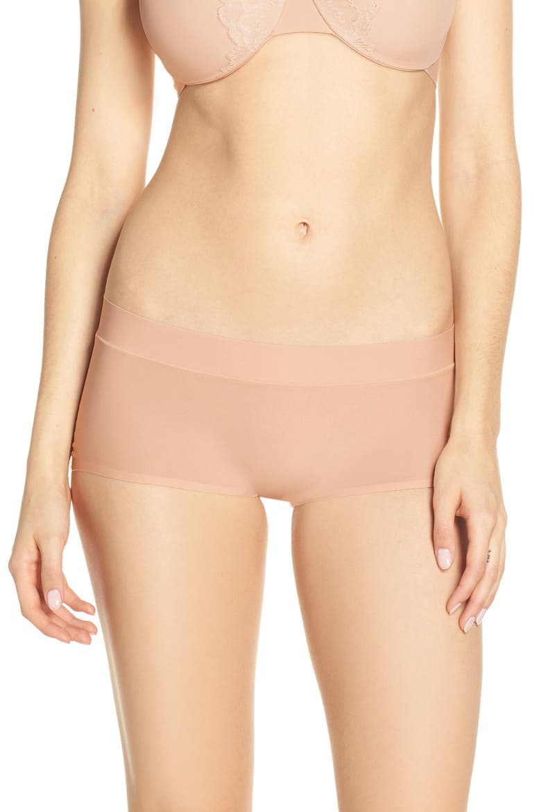 Intimates Soft Stretch Seamless Boyshorts, Main, color, NUDE BLUSH