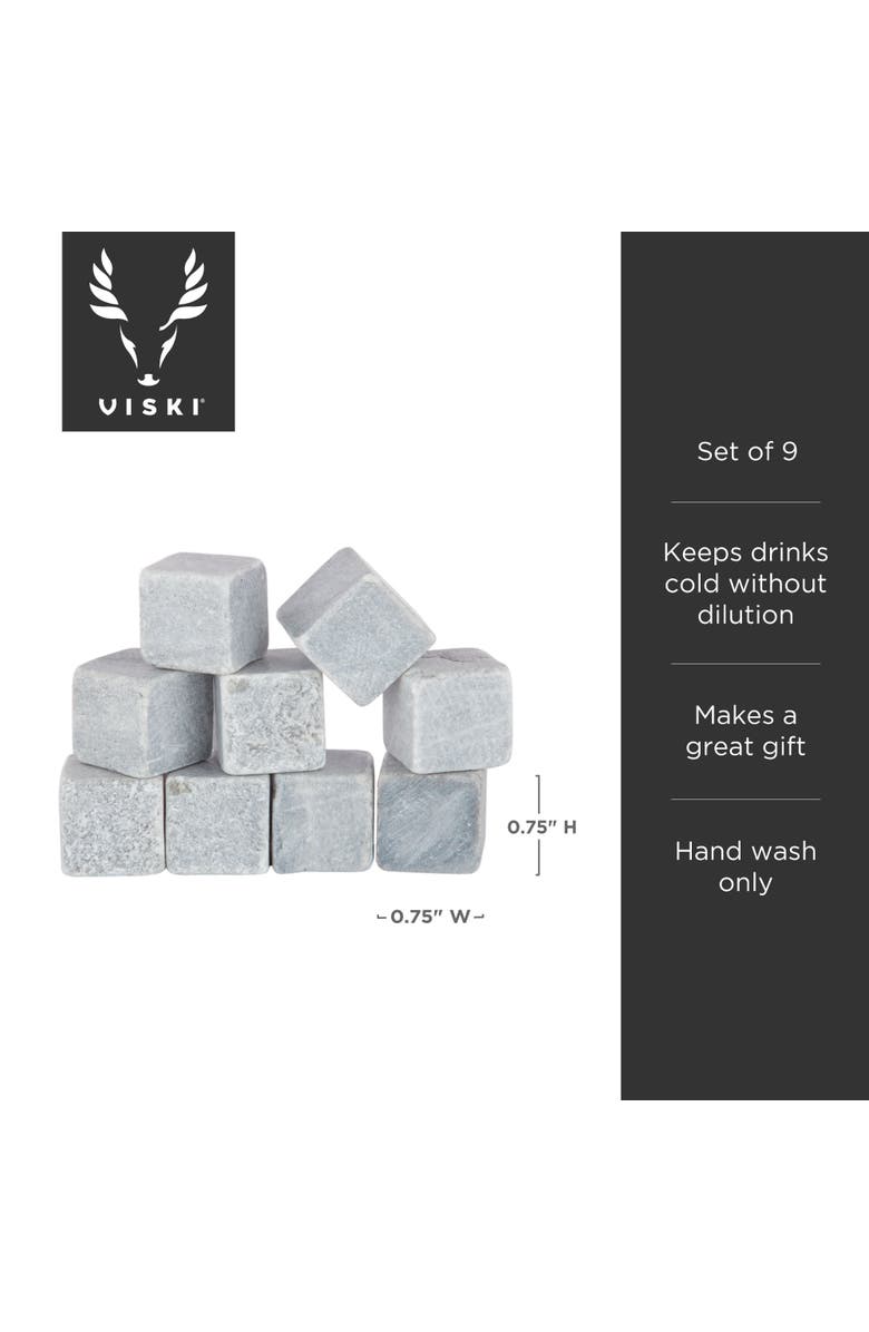 Viski Glacier Rocks Soapstone Cubes Set of 9, Alternate, color, Grey