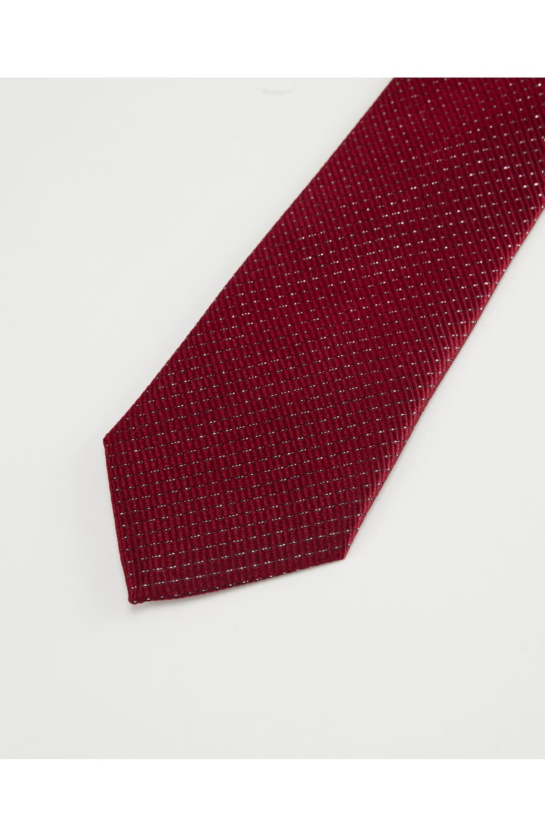 Knottery & Co Grid Light Silk Jacquard Tie, Alternate, color, Burgundy