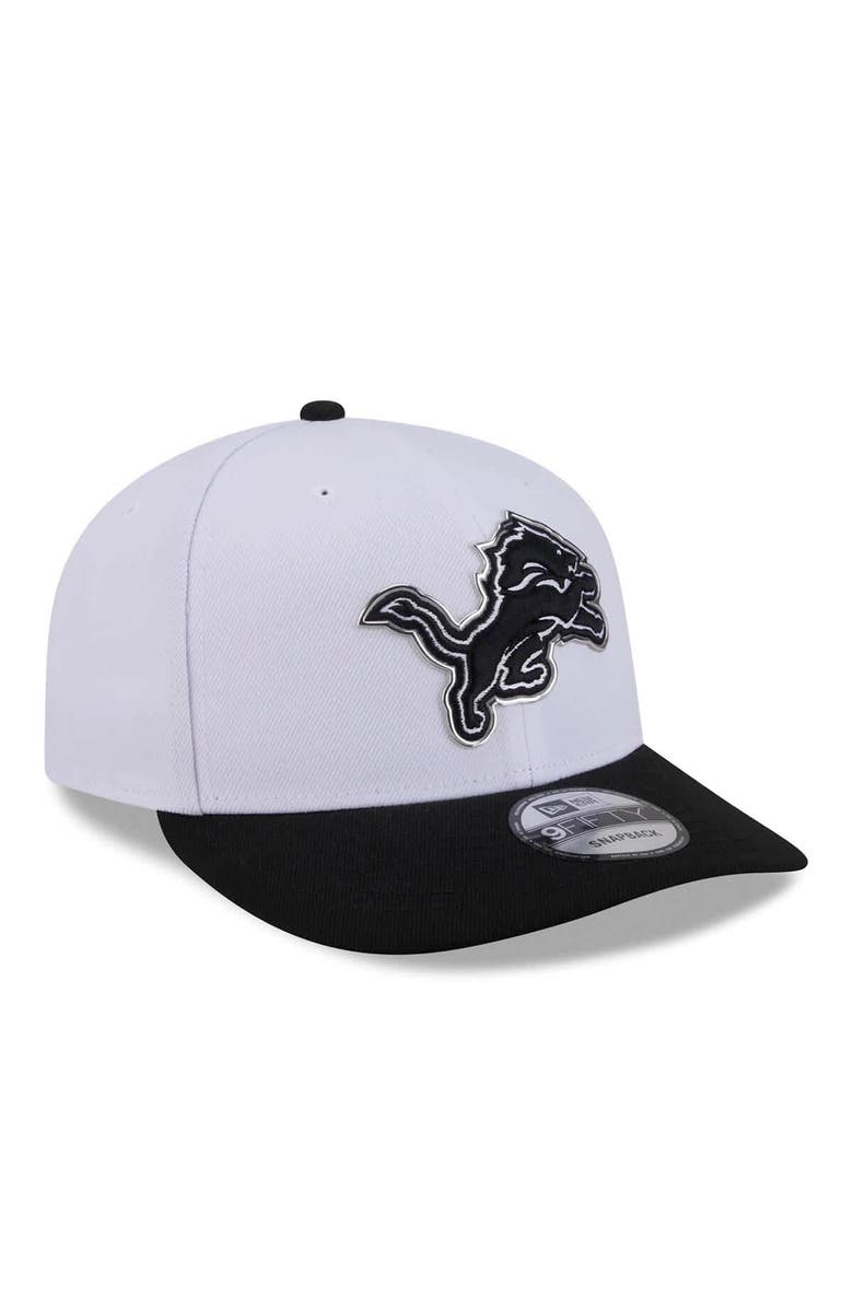 New Era Men's New Era  White/Black Detroit Lions 2026 NFL Draft Pre-Curved 9FIFTY Snapback Hat, Alternate, color, White