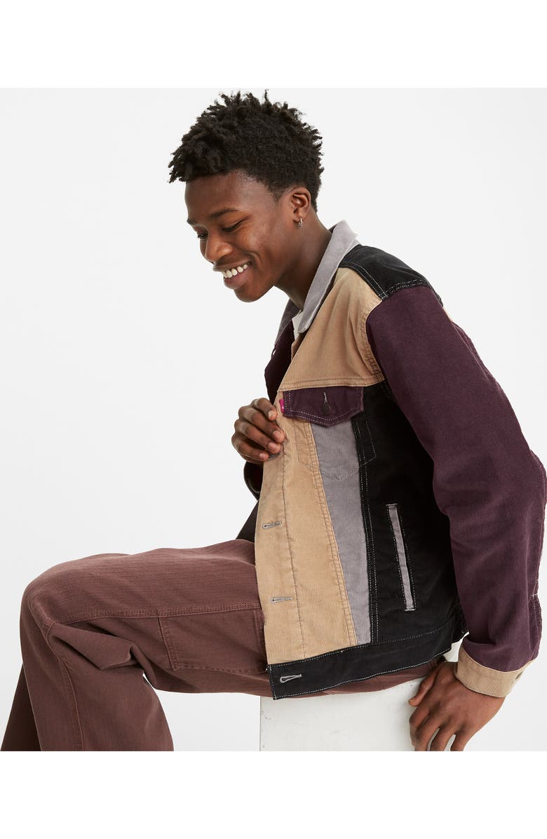 Levi's<sup>®</sup> Levis<sup>®</sup> Colorblock Corduroy Trucker Jacket, Alternate, color,