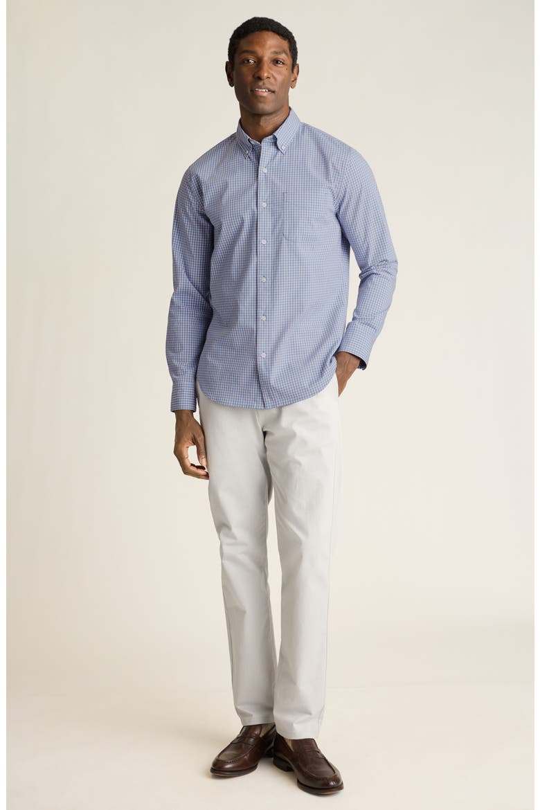 Raliegh Slim Fit Gingham Check Button Down Shirt, Alternate, color, BLUE/ PINK
